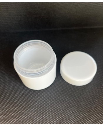 Cutie cosmetica perete dublu 50 ml cu capac alb