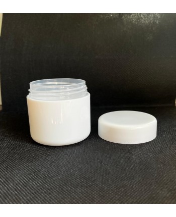 Cutie cosmetica perete dublu 50 ml cu capac alb