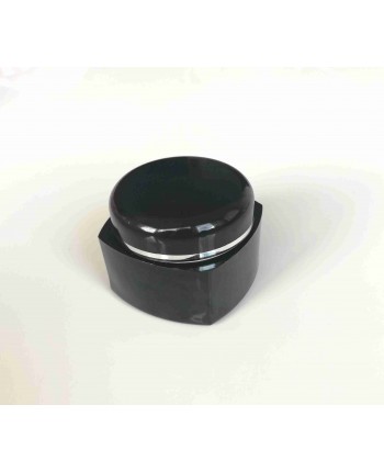 Doza cuadrangulara perete dublu NEGRU opac 50 ml
