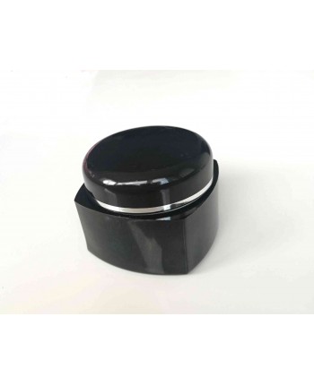 Doza cuadrangulara perete dublu NEGRU opac 50 ml