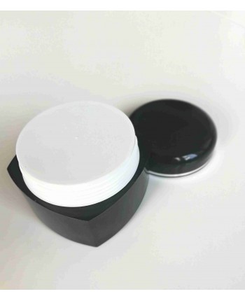 Doza cuadrangulara perete dublu NEGRU opac 50 ml