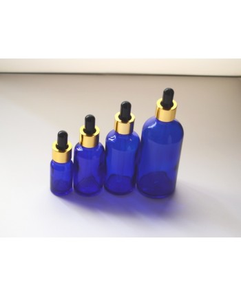 Pipeta neagra de sticla cu capac auriu pentru sticle GL 18