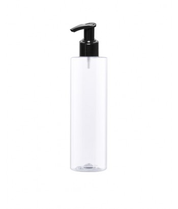 Flacon 250 ml RPET (PET 100% reciclat) transparent cu pulverizator sau dispenser alb/negru/auriu