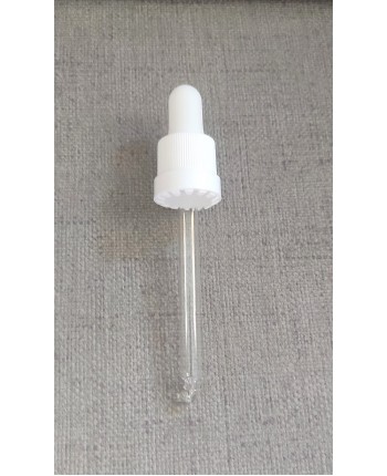 Pipeta alba de sticla cu capac de plastic