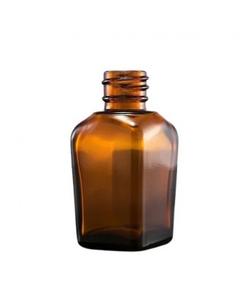 Sticla bruna de sticla 10 ml forma patrata, filet ...