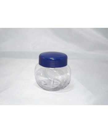 Cutie cosmetica 50 ml transparenta cu capac alb